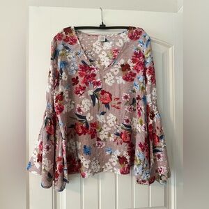 Cupio boho floral blouse Size L